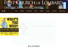 Tablet Screenshot of firstchurchoflombard.org